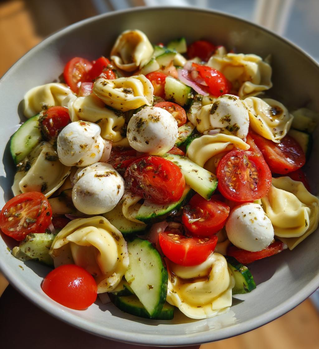 italian pasta salad recipe with cheese tortellini