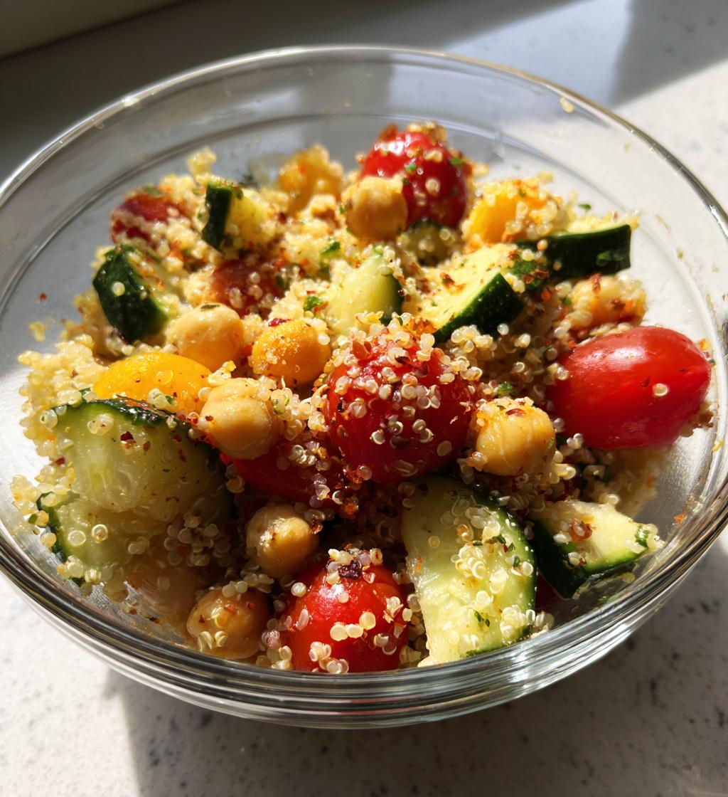 lemon quinoa chickpea salad