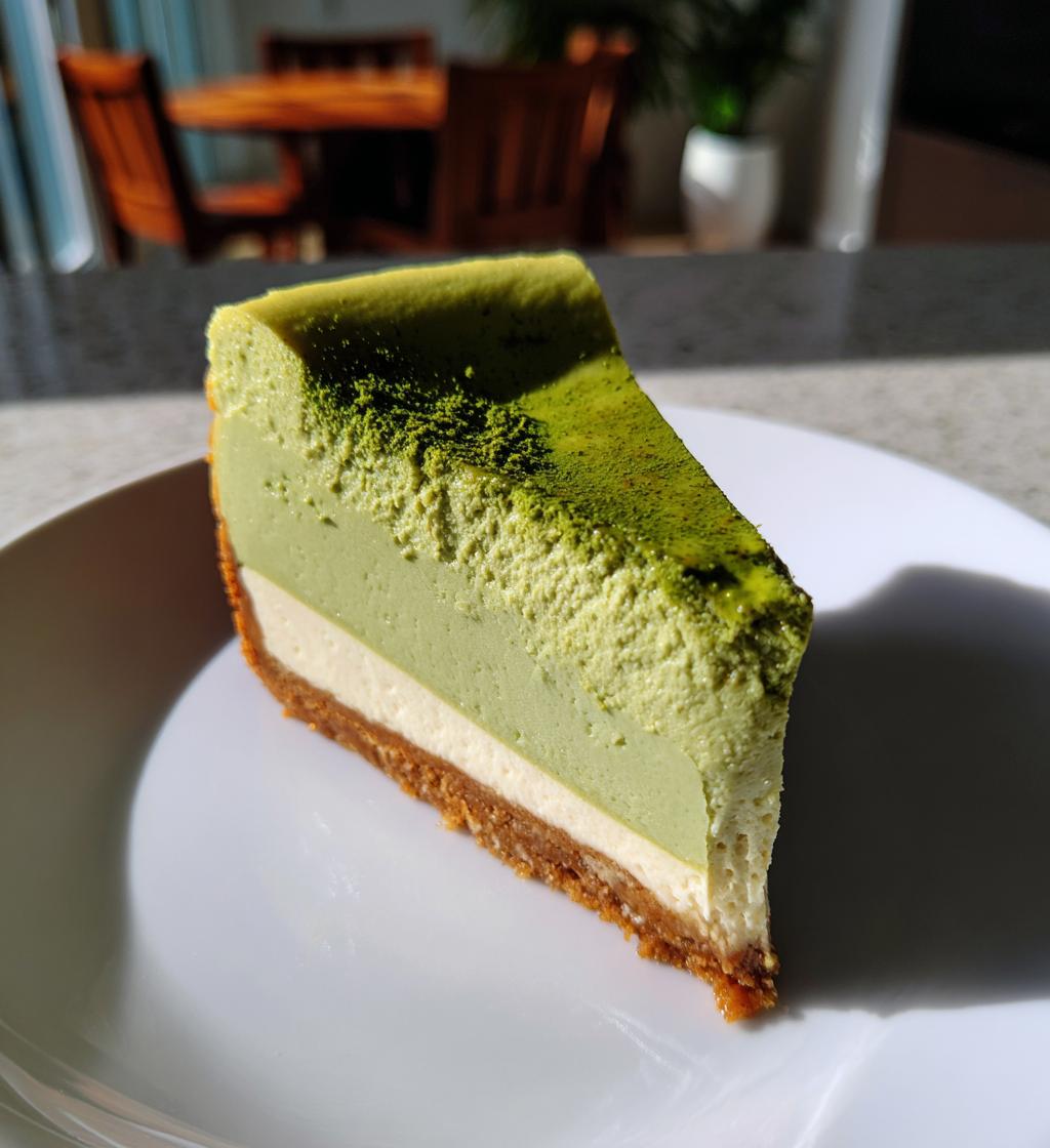 matcha green tea cheesecake