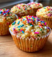 mini funfetti cake muffins