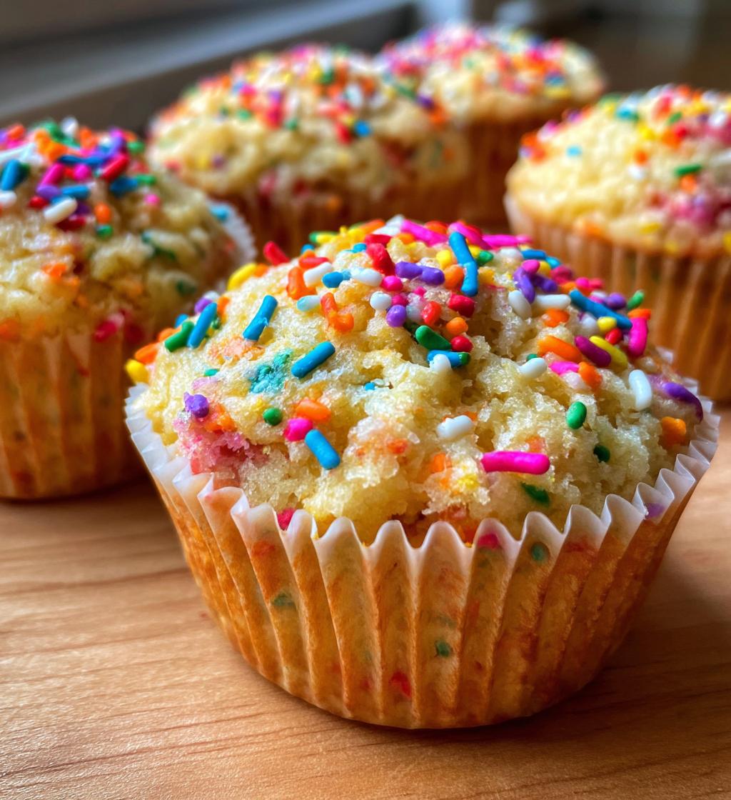 mini funfetti cake muffins