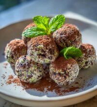 mint chocolate chip protein balls