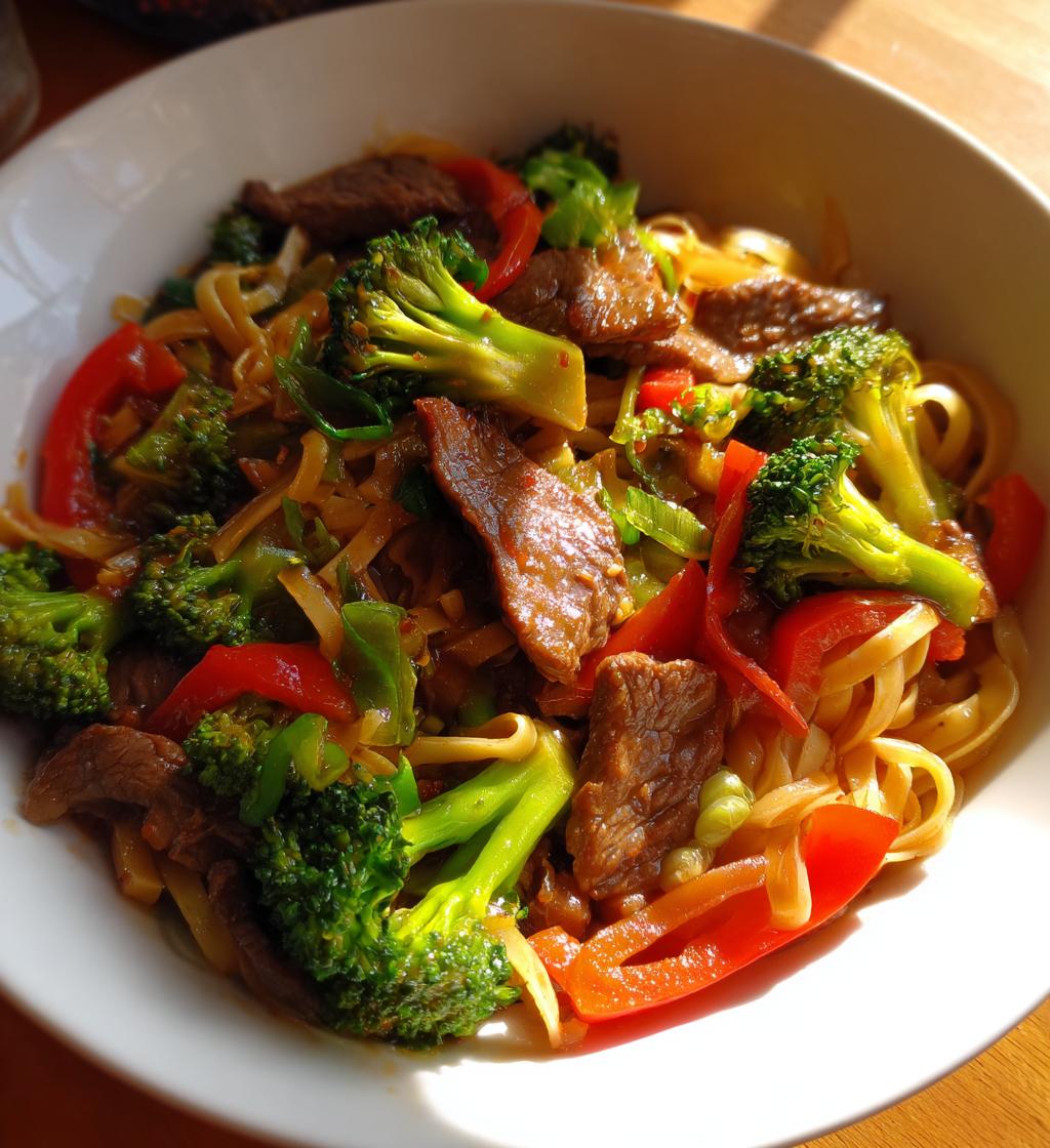 mongolian beef noodles