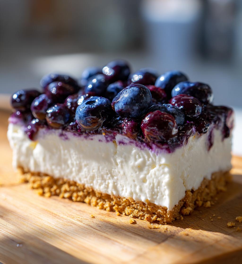no bake blueberry cheesecake - detail 1