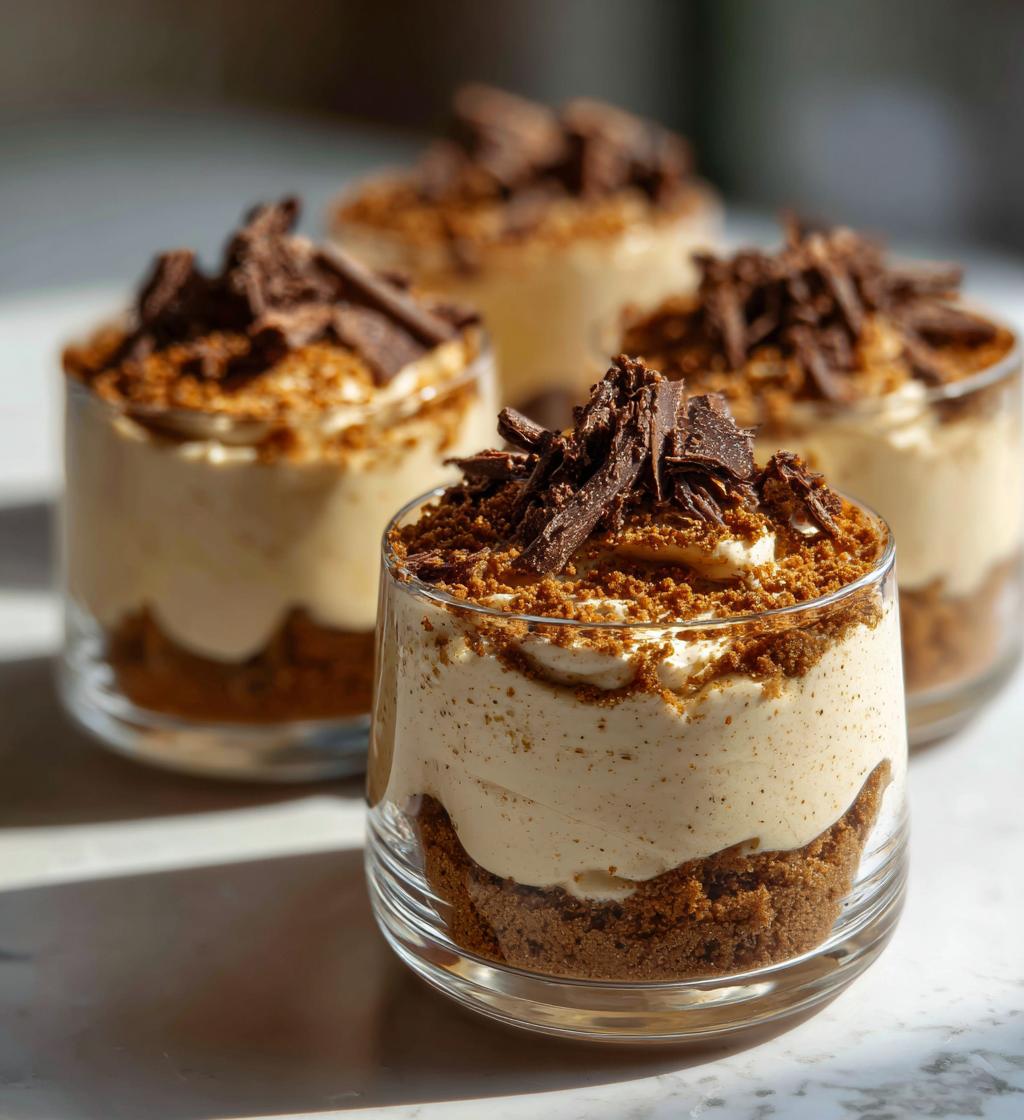no bake gingerbread cheesecake cups