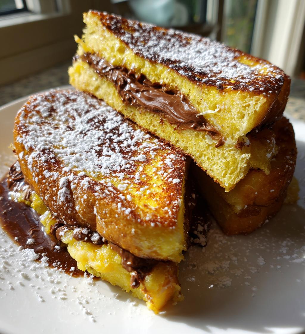 nutella stuffed french toast - detail 1
