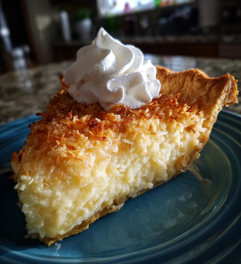 old fashion coconut pie - detail 1
