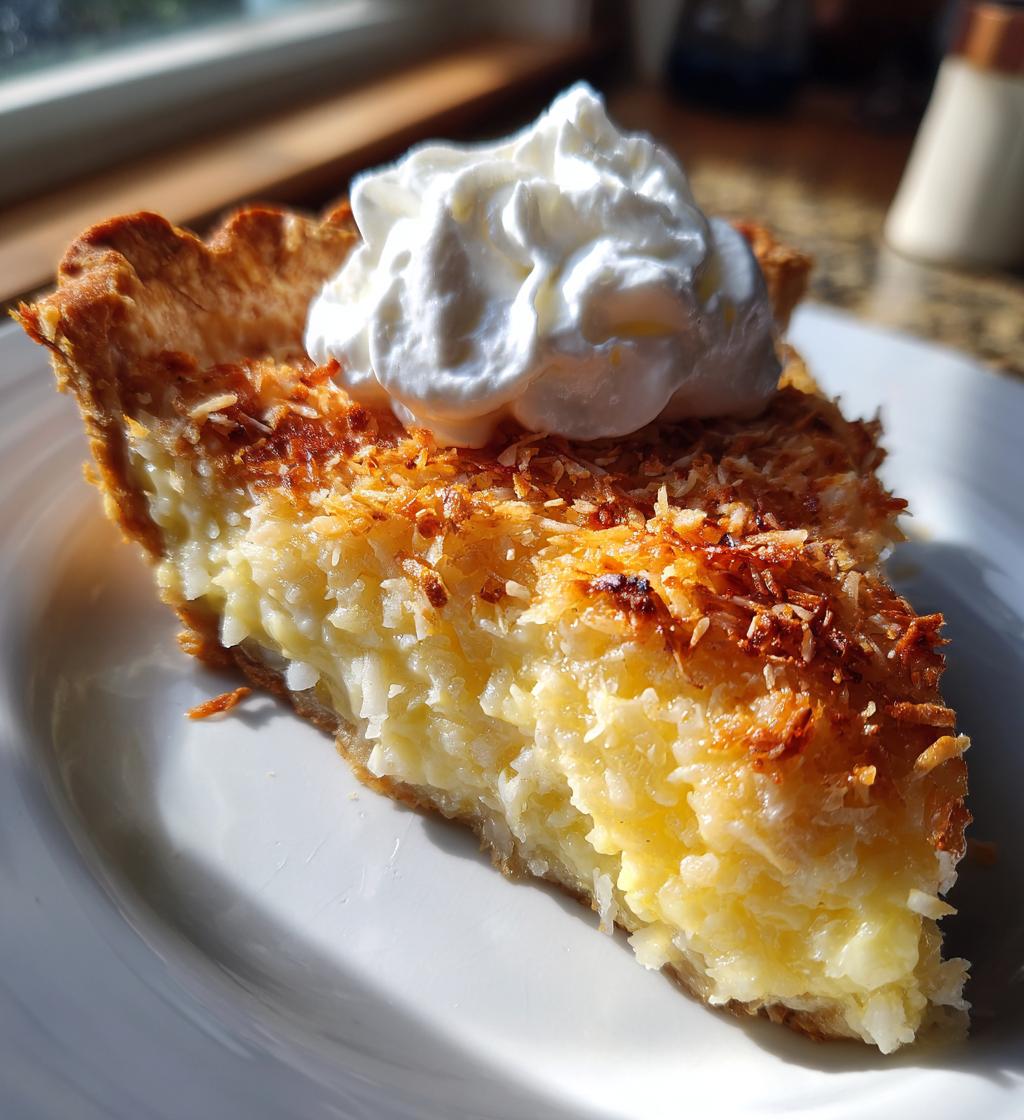 old fashion coconut pie