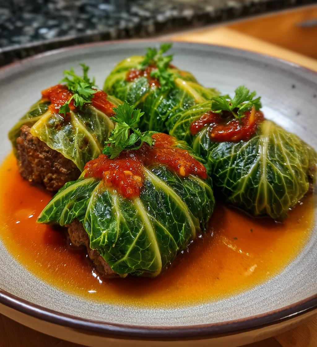 old fashioned stuffed cabbage rolls - detail 1