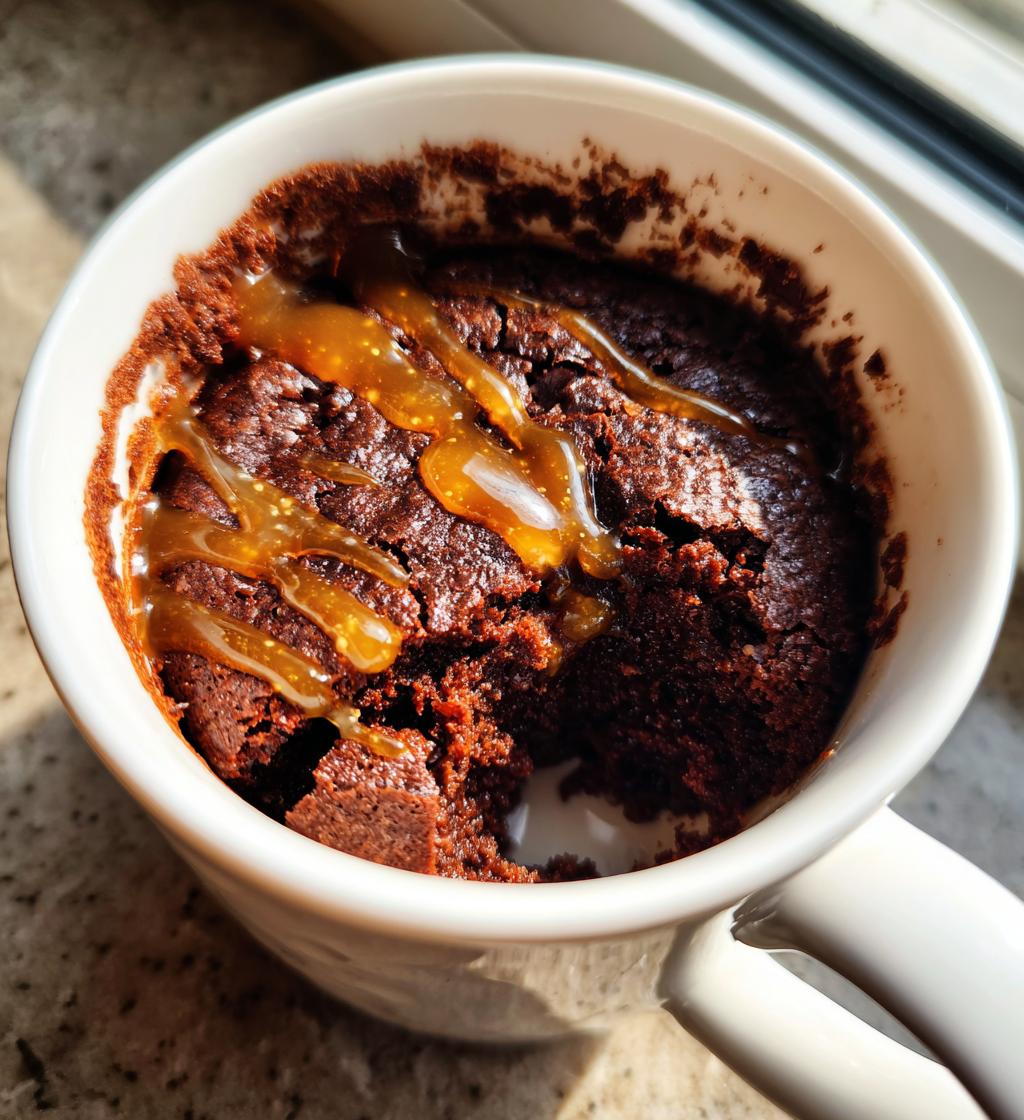 one minute protein brownie - detail 1