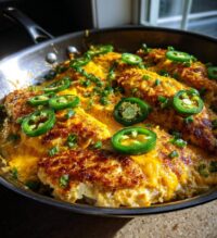 one pan cheesy jalapeno chicken