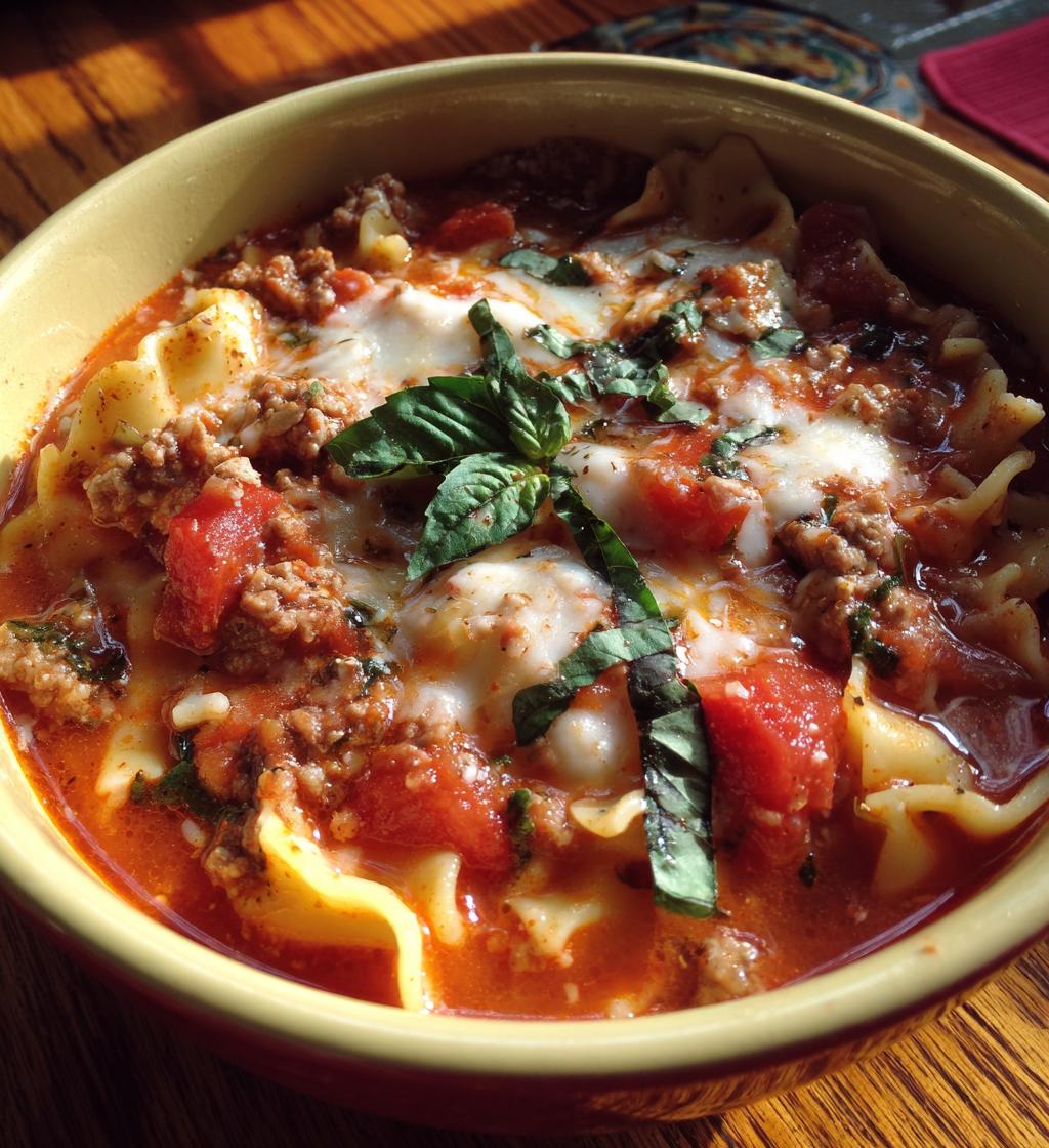 one pot lasagna soup