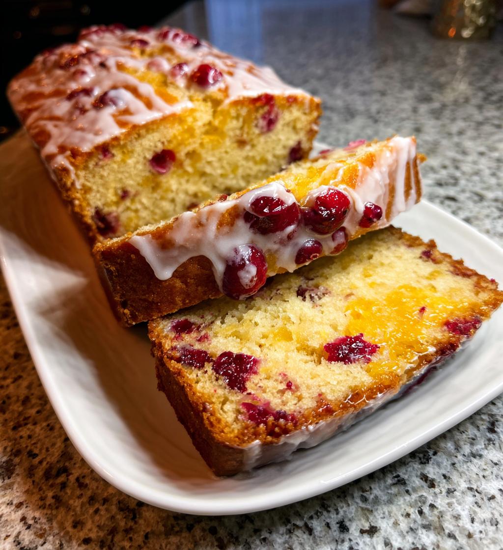 orange cranberry bread glaze - detail 1