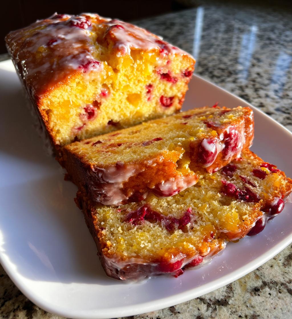 orange cranberry bread glaze