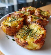 oven baked crispy smashed potatoes
