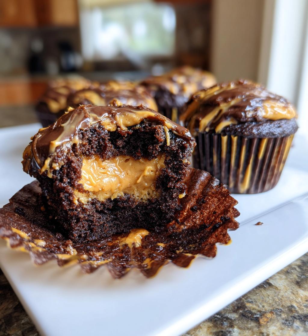 peanut butter filled cupcakes - detail 1