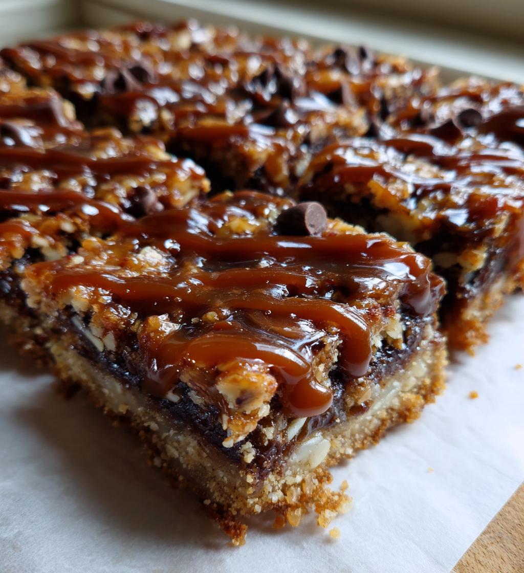 pecan turtle bars - detail 1