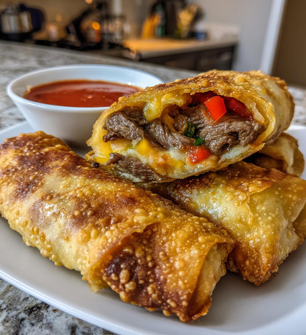 philly cheese steak egg rolls