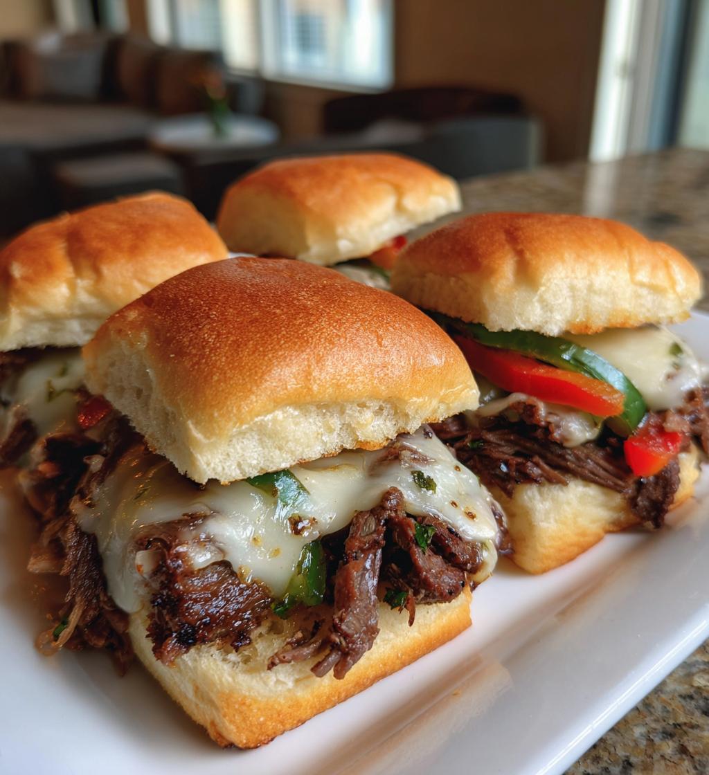 philly cheesesteak sliders - detail 1