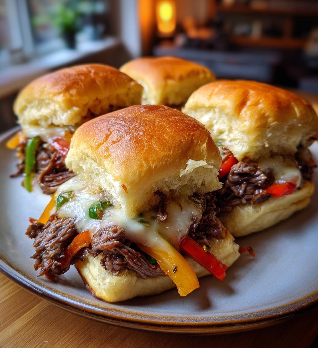 philly cheesesteak sliders