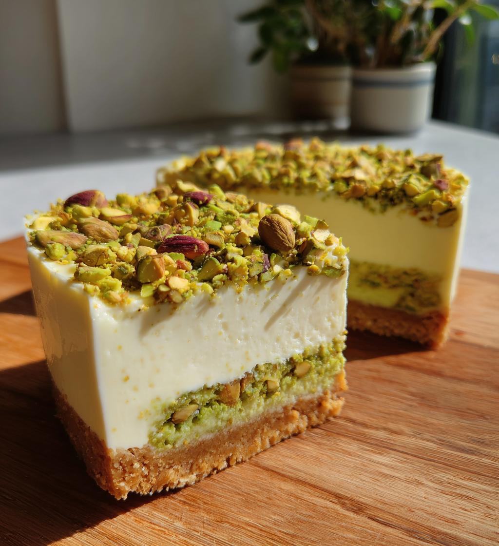pistachio cheesecake no bake delight - detail 1