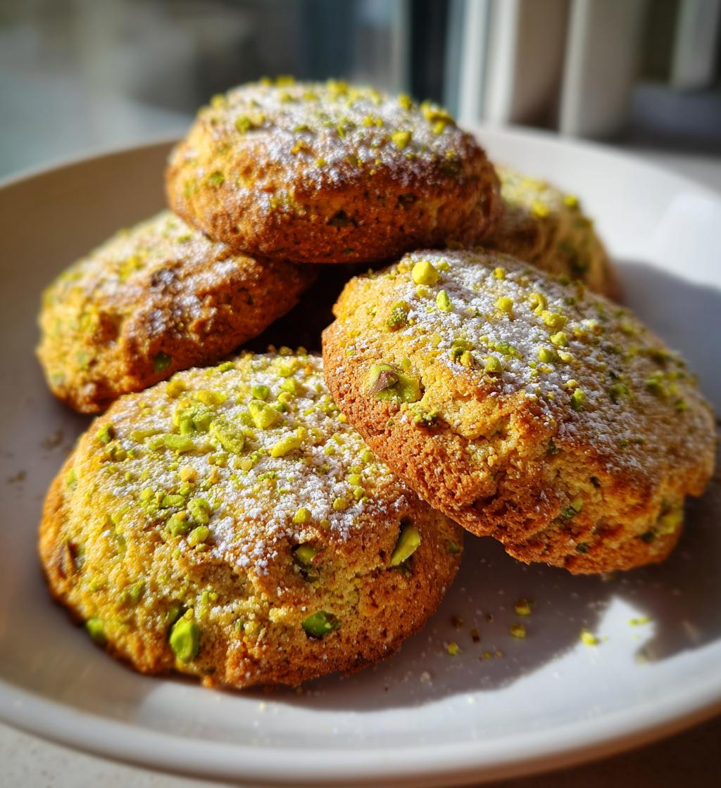pistachio shortbread cookies - detail 1