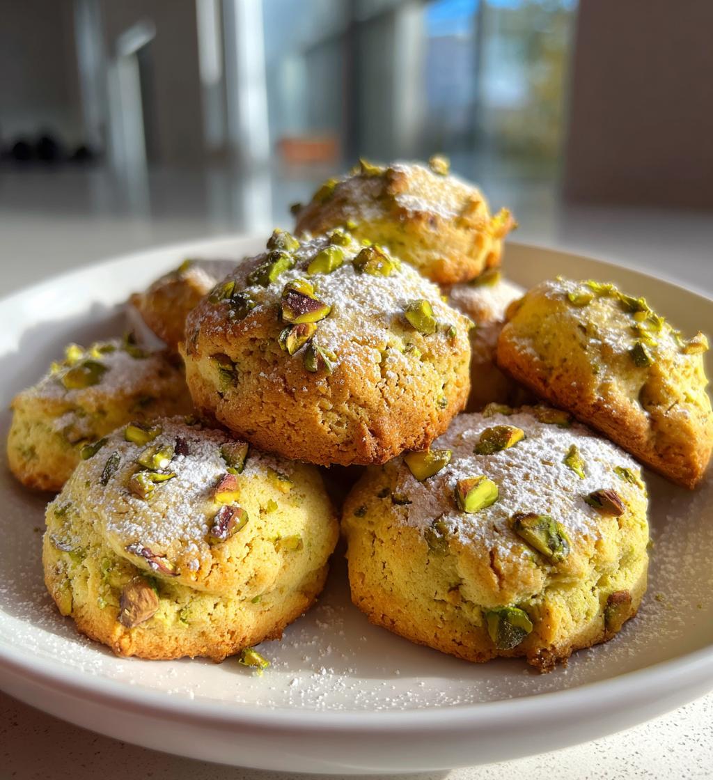pistachio shortbread cookies