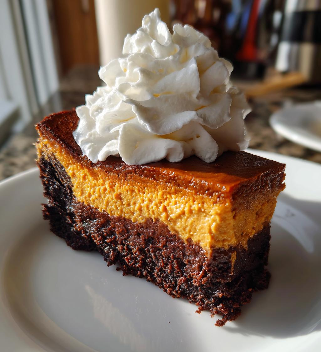 pumpkin cheesecake brownie pie