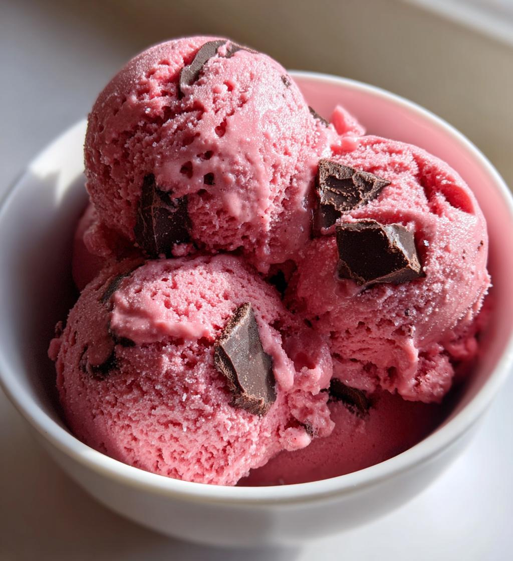 raspberry chocolate chunk ice cream