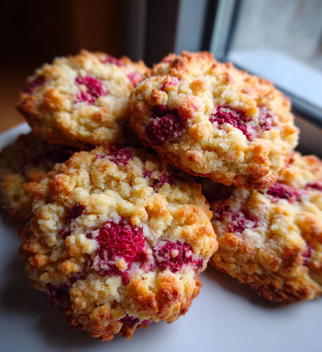 raspberry crumble cookies