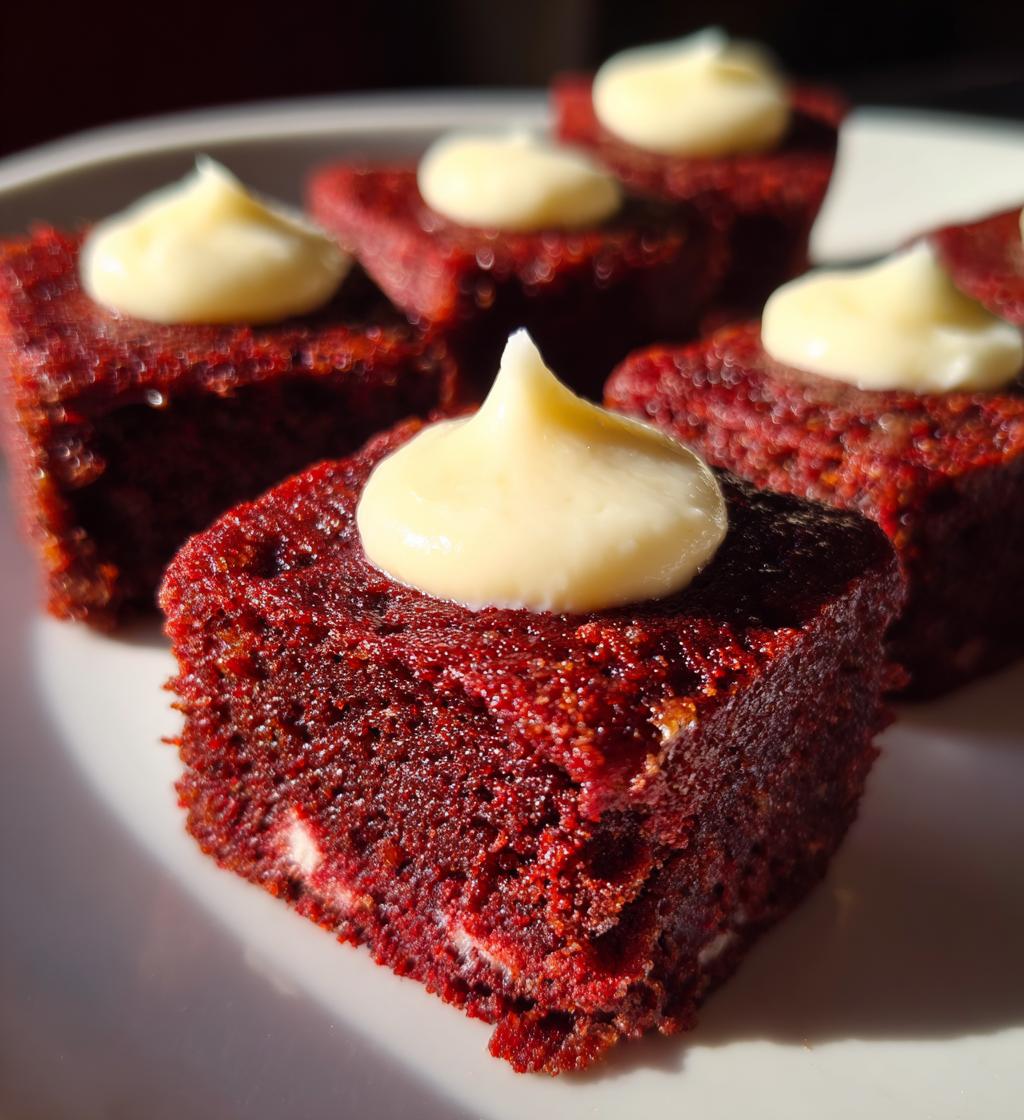 red velvet brownie bites