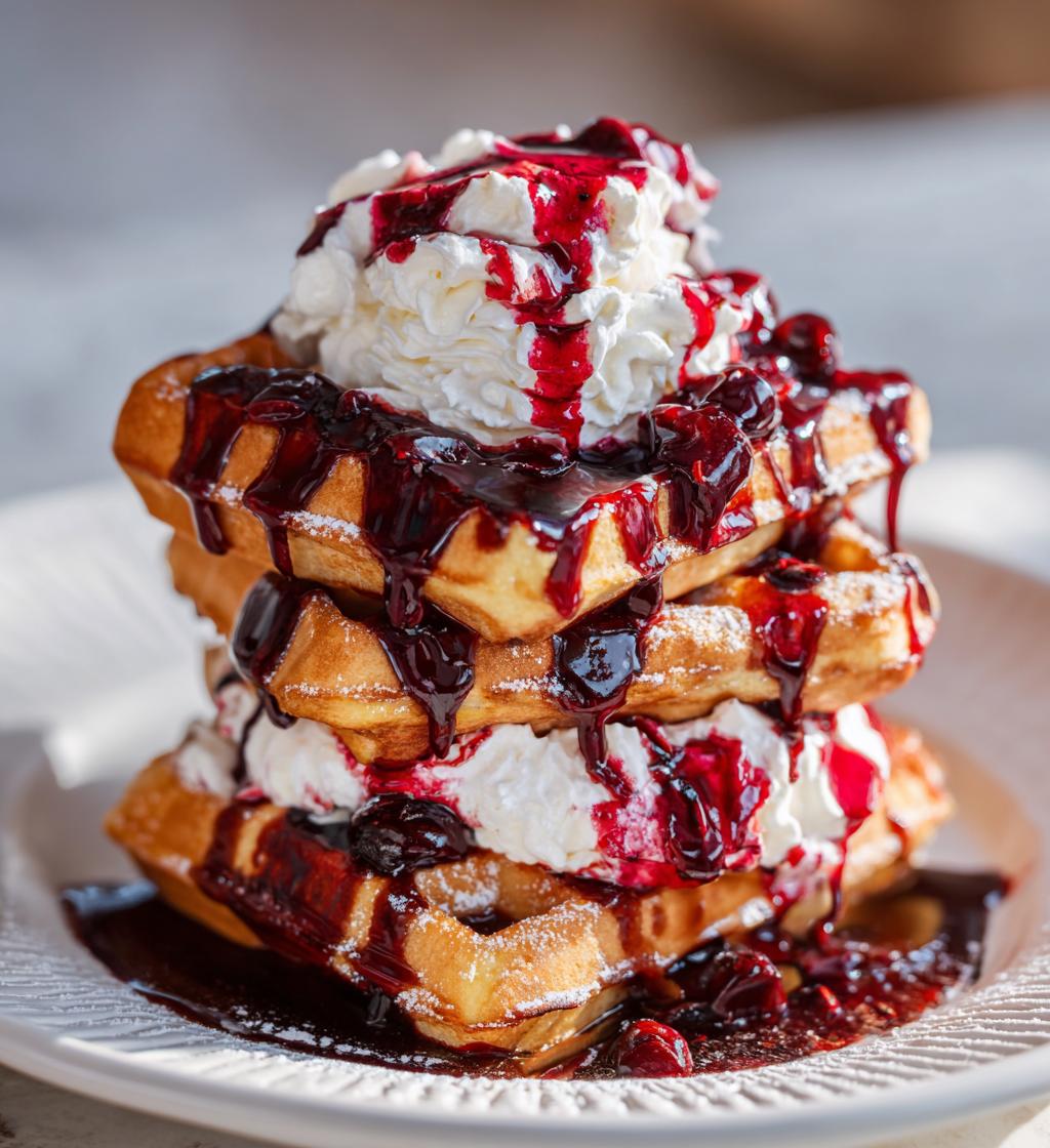 red velvet marble waffles a delightful breakfast treat