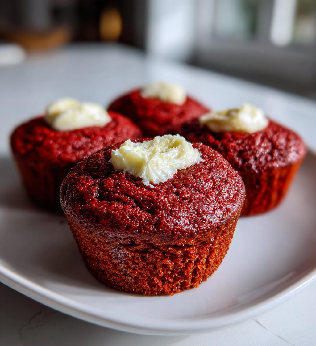 red velvet muffins - detail 1