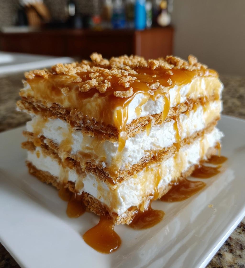 ritz cracker salted caramel icebox cake
