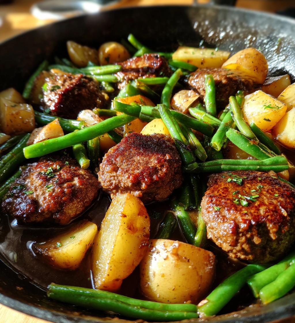 salisbury steak and potato skillet