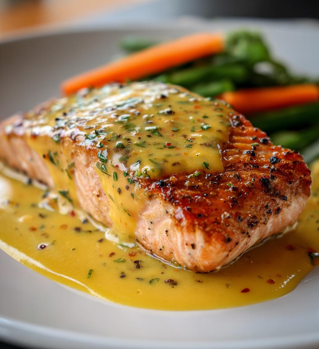salmon with creamy dijon sauce