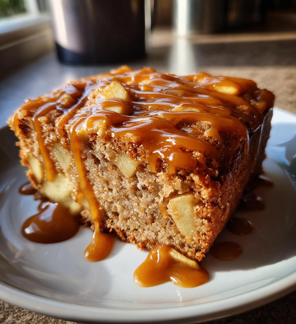 salted caramel apple sheet cake