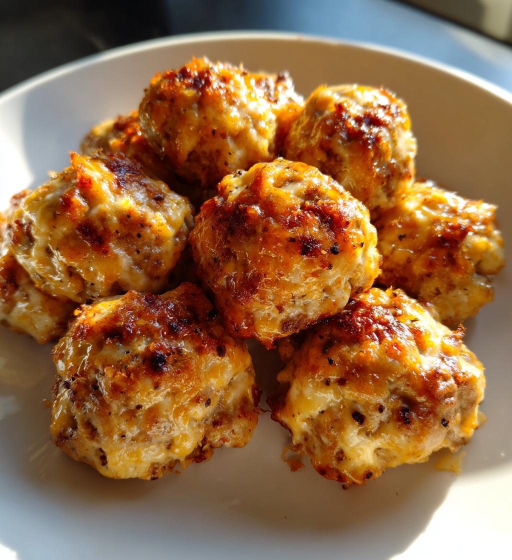 sausage balls with cream cheese - detail 1