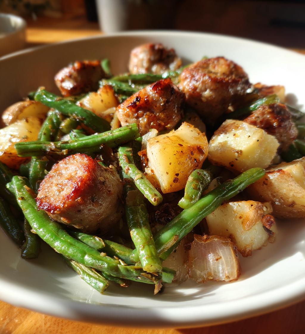 sausage green bean potato casserole