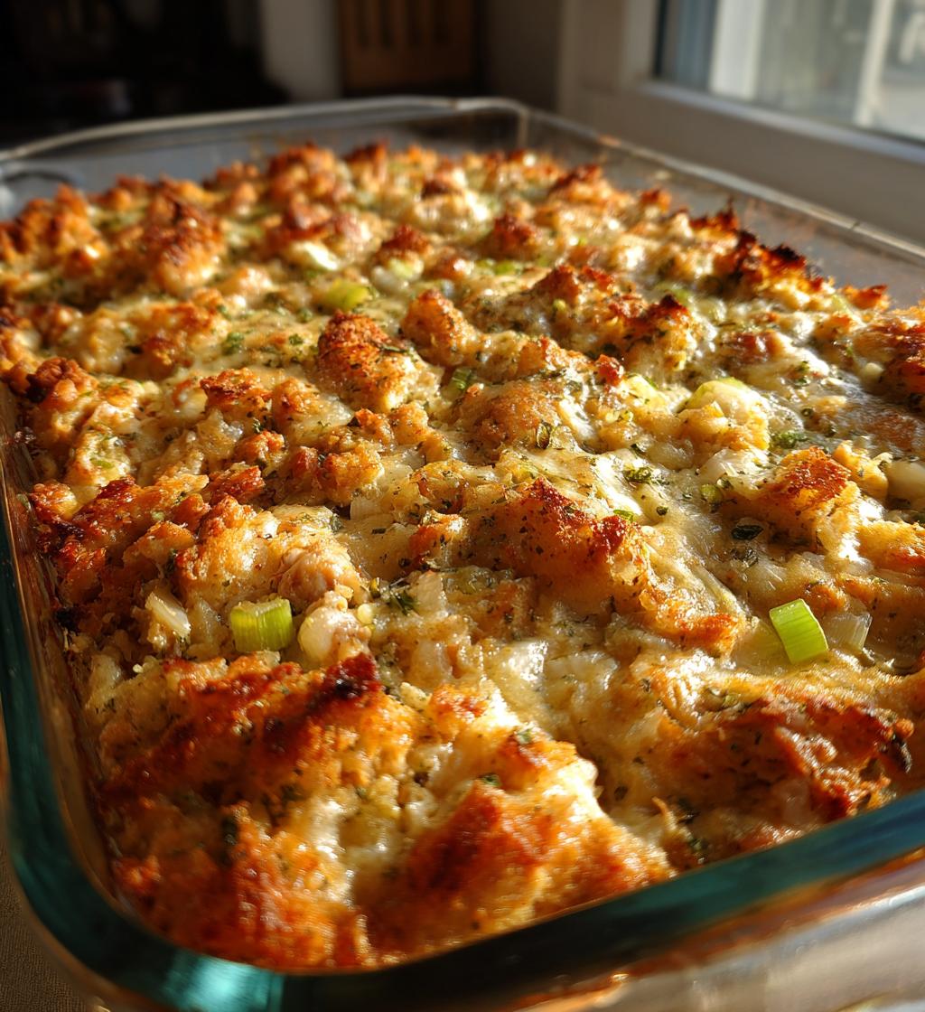 savory chicken and dressing casserole