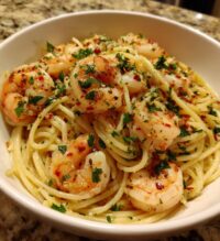 shrimp and garlic pasta