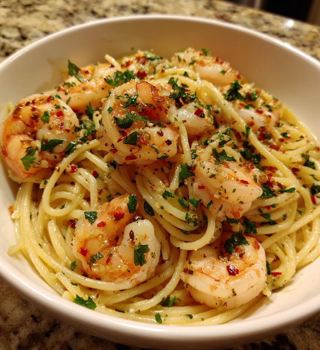 shrimp and garlic pasta