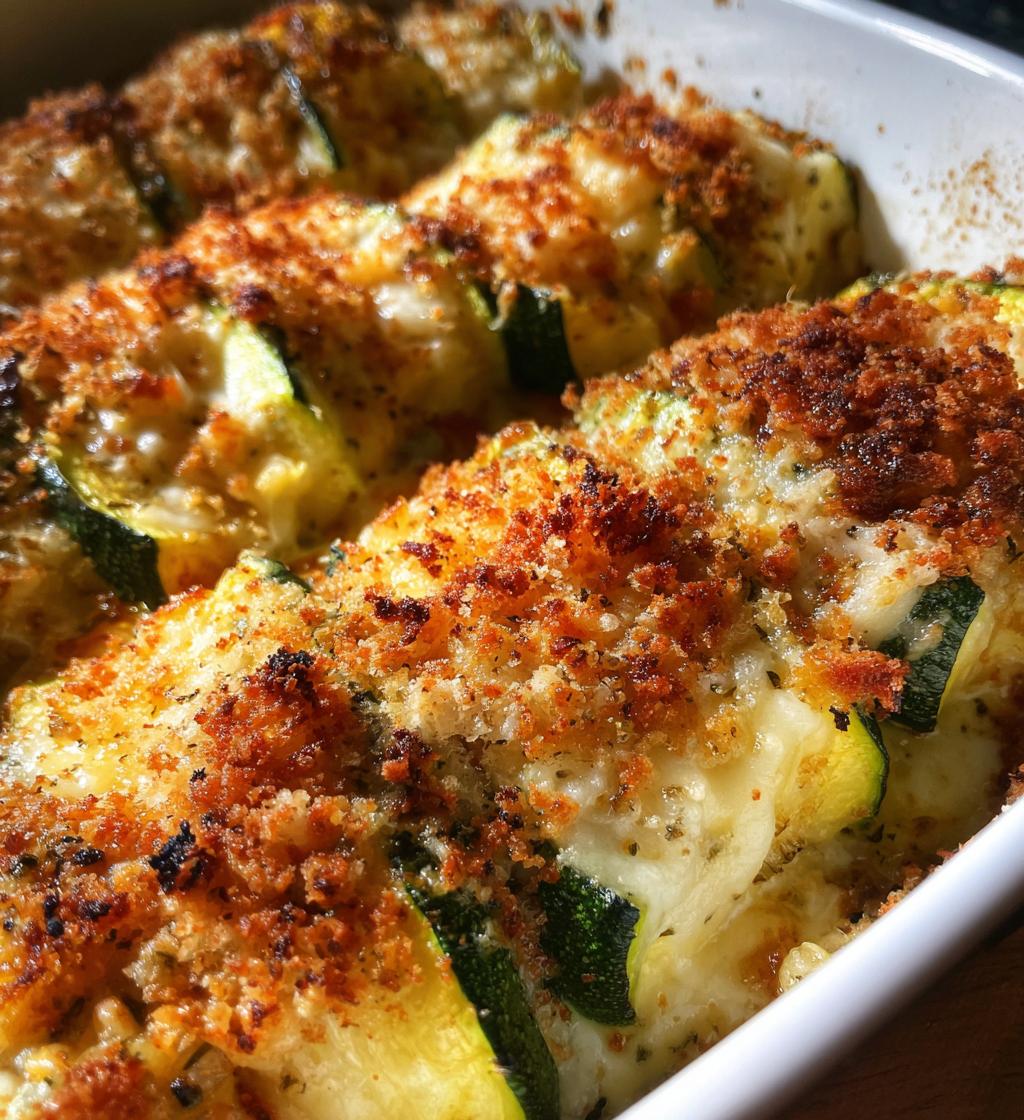 simple baked zucchini and cheese - detail 1