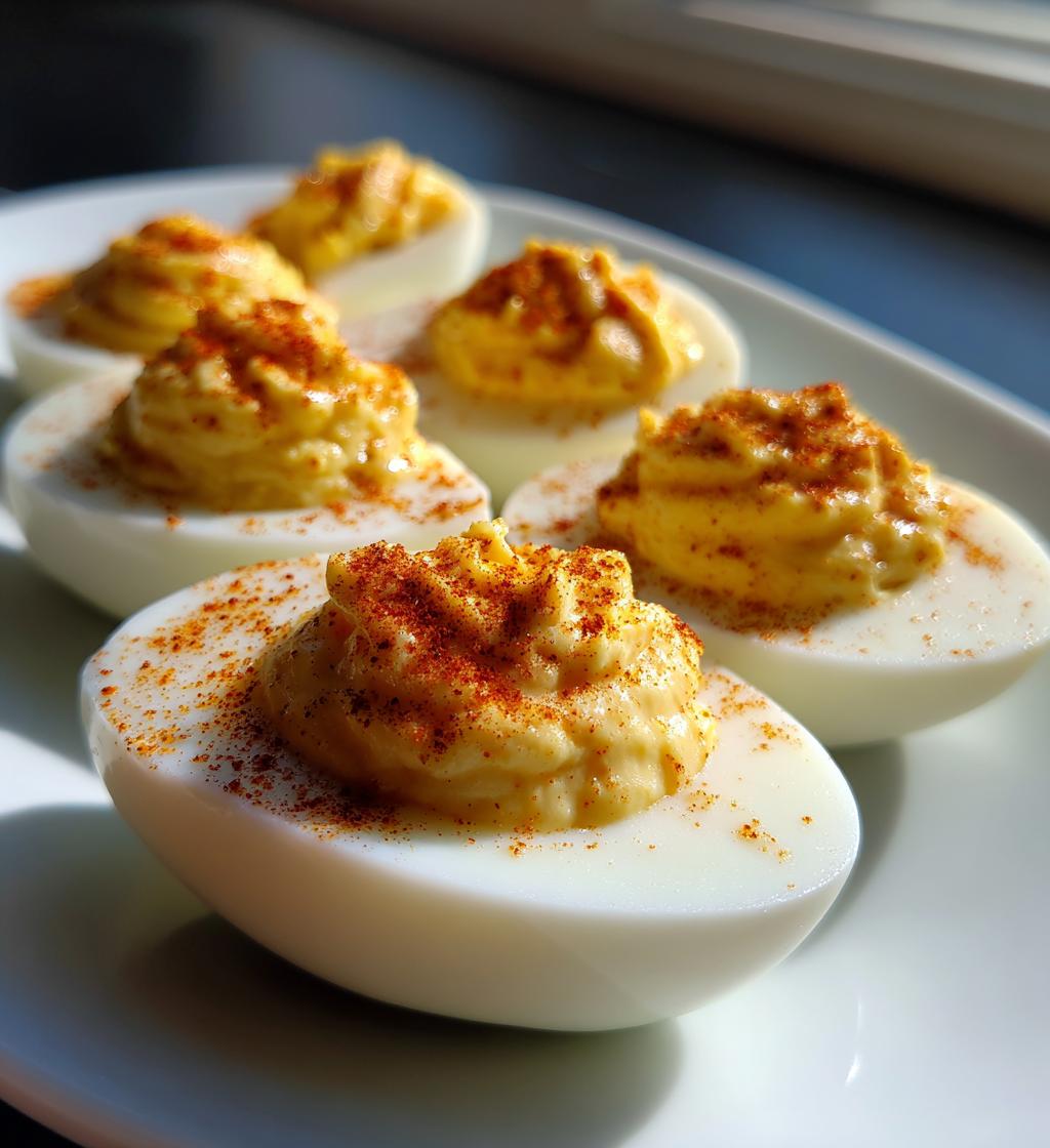 southern style deviled eggs - detail 1