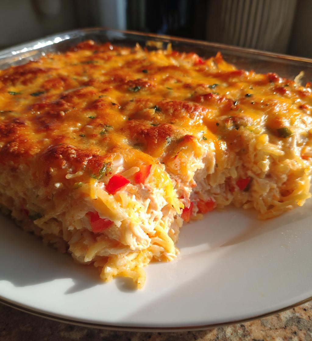 spicy southern cheesy chicken spaghetti casserole