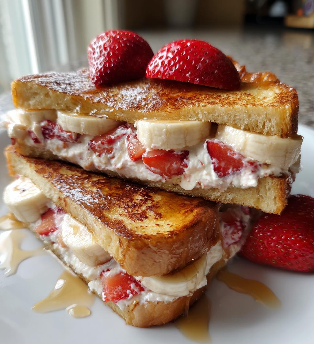 strawberry banana cheesecake stuffed french toast recipe
