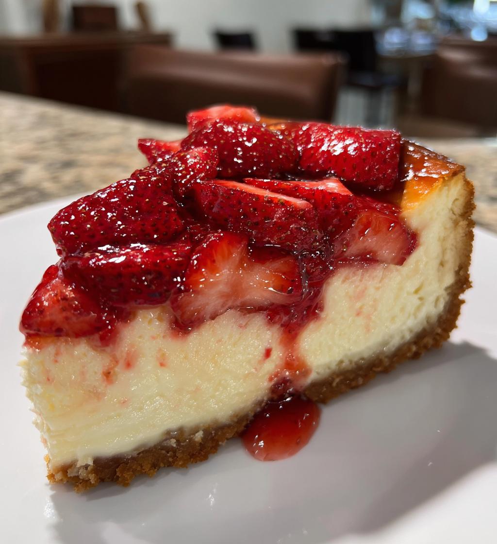 strawberry glazed cheesecake