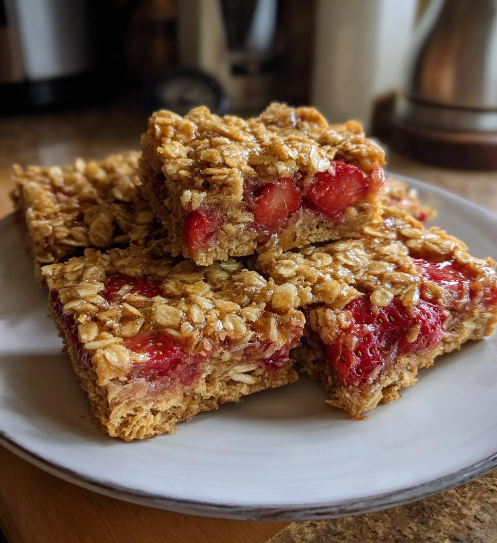 strawberry oatmeal bars