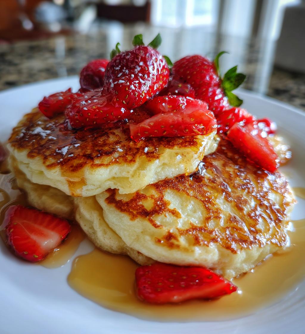 strawberry pancakes - detail 1
