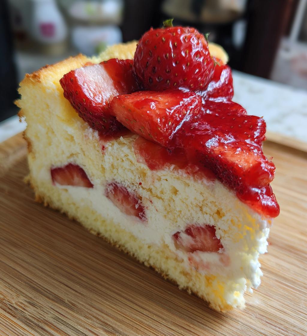 strawberry shortcake cheesecake cake